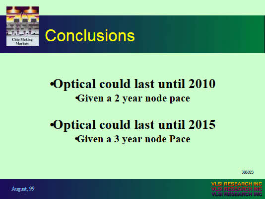 IEEE Lithography Workshop - Concludions